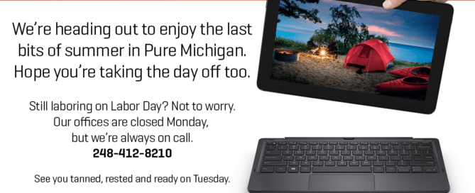 Labor Day Closure Announcement