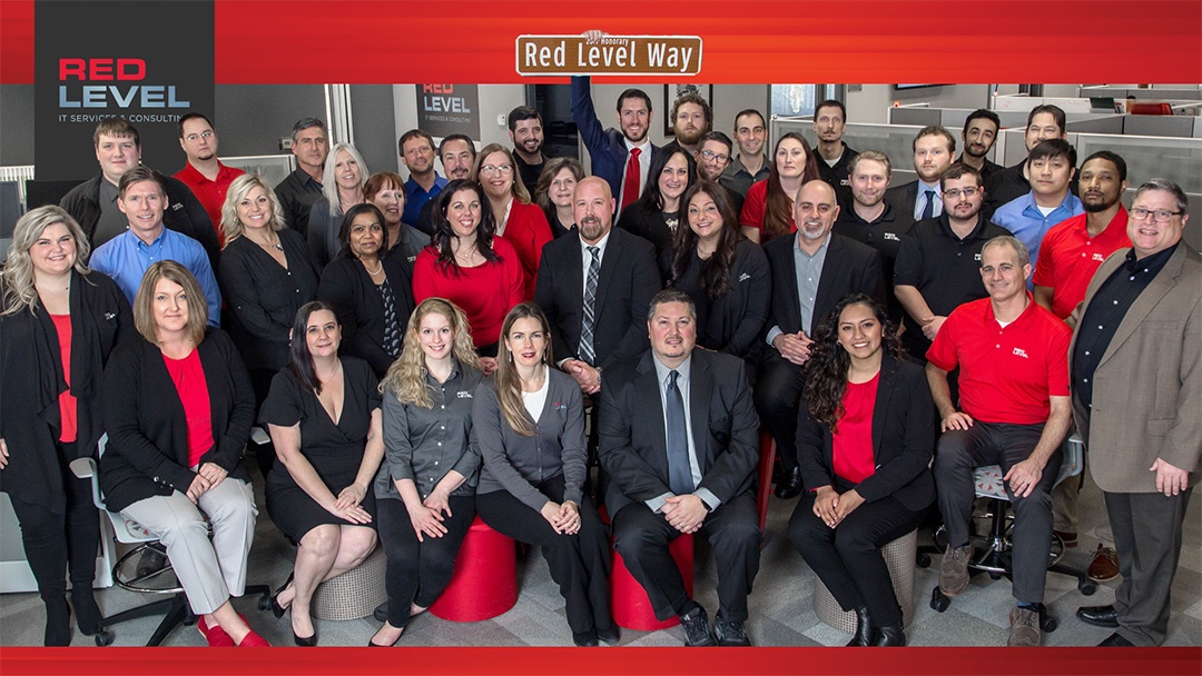 Group Shot of employees at Red Level
